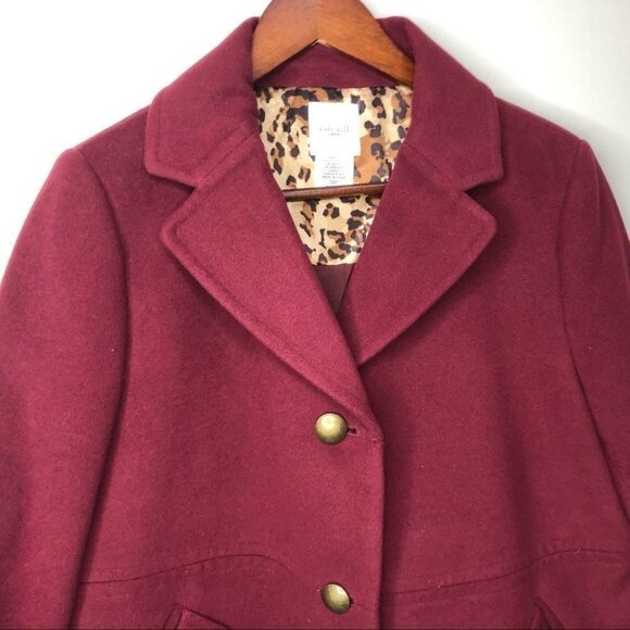 Kate Hill Burgundy Jacket Size 10P - Picture 5 of 6